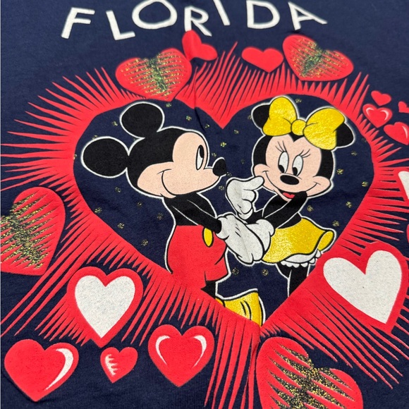 Vintage Disney Mickey Minnie Mouse Florida T Shirt Medium Blue Vtg 90s - Picture 3 of 4